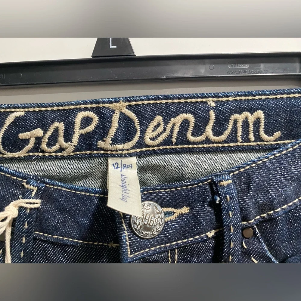 Gap‎ Denim Straight Leg Adjustable Waist sz. 12 Regular, stretch NWT